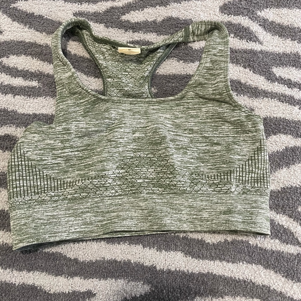 Green marl Wearwolf clothing sports bra